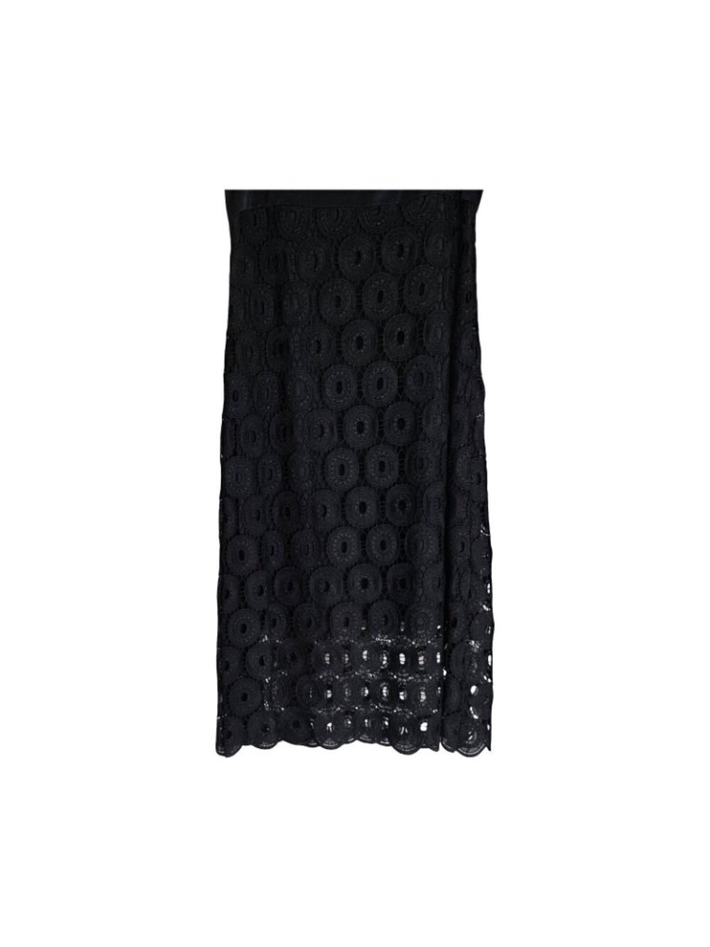 Women's - Yoana Baraschi Black Medallion Lace Sheath Dress, Size 0 - Picture 10 of 10
